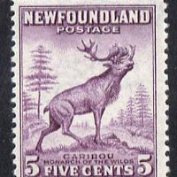 Newfoundland 1941-44 KG6 Reindeer 5c (line perf 12.5) SG 280a*