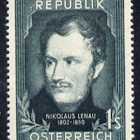 Austria 1952 Birth Anniversary of Nikolaus Lenau (Writer) Mi 975, SG 1239