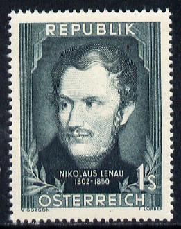 Austria 1952 Birth Anniversary of Nikolaus Lenau (Writer) Mi 975, SG 1239