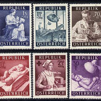 Austria 1954 Health Service Fund set of 6, Mi 999-1004