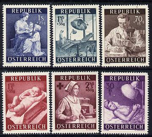 Austria 1954 Health Service Fund set of 6, Mi 999-1004