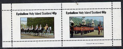 Eynhallow 1981 Uniforms (Horseguards & Grenadiers) perf,set of 2 values (40p & 60p) unmounted mint