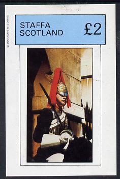 Staffa 1982 Horseguards imperf deluxe sheet (£2 value) unmounted mint