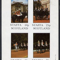 Staffa 1981 Horseguards imperf,set of 4 values (10p to 75p) unmounted mint