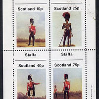 Staffa 1981 Military Uniforms perf,set of 4 values (10p to 75p) unmounted mint