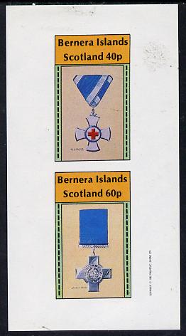 Bernera 1982 Medals (Red Cross & George Cross) imperf,set of 2 values (40p & 60p) unmounted mint