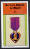 Bernera 1982 Purple Heart Medal imperf souvenir sheet (£1 value) unmounted mint