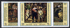 Aden - Qu'aiti 1967 Paintings by Rembrandt imperf strip of 3 unmounted mint (Mi 165-67B)