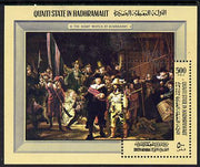 Aden - Qu'aiti 1967 Rembrandt perf miniature sheet unmounted mint (Mi BL 20A)