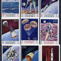 Fujeira 1969 Apollo Space Flights imperf set of 9 unmounted mint, Mi 390-98B