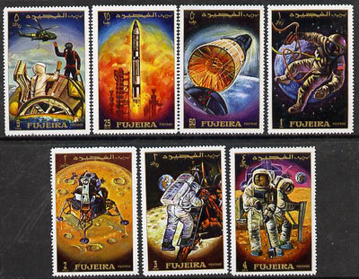 Fujeira 1970 Apollo 12 Space Flight perf set of 7, Mi 449-55A unmounted mint