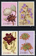 Zambia 1983 Wild Flowers perf set of 4 unmounted mint, SG 383-86*