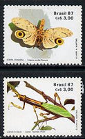 Brazil 1987 Entomology Society set of 2 unmounted mint, SG 2279-80*