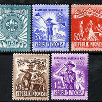 Indonesia 1955 National Scout Jamboree set of 5 unmounted mint, SG 686-90*