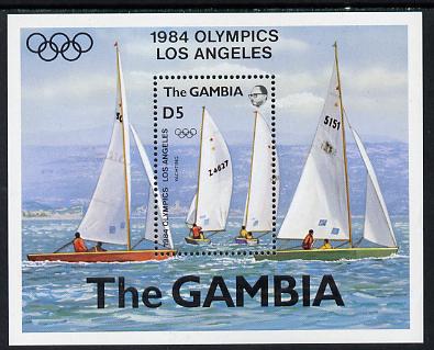 Gambia 1984 Olympic Games m/sheet (Yachting) unmounted mint SG MS 533