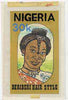 Nigeria 1987 Women's Hairstyles - original hand-painted artwork for 20k value (Beriberi Hair style) by Godrick N Osuji on card 5" x 8.5" endorsed D1