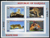 Karjala Republic 1996 WWF imperf sheetlet containing complete set of 4 Animals (Big Cats) unmounted mint