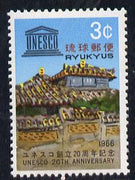 Ryukyu Islands 1966 UN Educational, Scientific & Cultural Organization unmounted mint, SG 182*