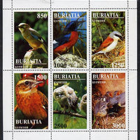 Buriatia Republic 1997 Birds perf sheetlet containing complete set of 6 unmounted mint