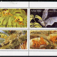 Abkhazia 1997 Bats & Frogs perf sheetlet containing complete set of 4 values unmounted mint