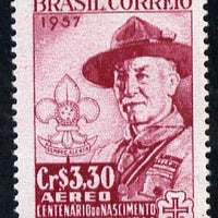 Brazil 1957,Birth Centenary of Lord Baden Powell, SG 961*