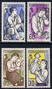 Czechoslovakia 1959 10th Anniversary of Young Pioneers Movement set of 4 unmounted mint, SG 1084-87*