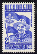 Nicaragua 1949 Scouts 2c blue from Baseball set, SG 1121 unmounted mint*