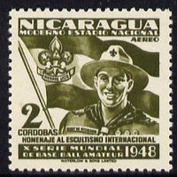 Nicaragua 1949 Scouts 2cor olive from Baseball set unmounted mint, SG 1144*