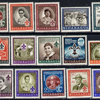 Nicaragua 1957 Birth Centenary of Lord Baden Powell set of 15 unmounted mint, SG 1263-77