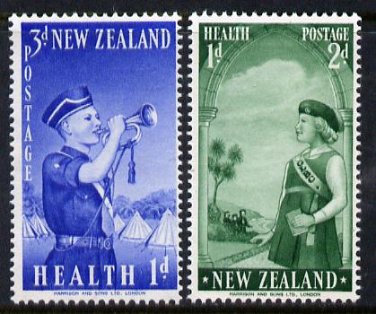 New Zealand 1958 Health - Girls' & Boys' Brigades set of 2 SG 764-65 unmounted mint*