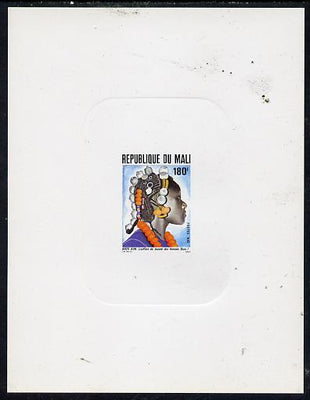 Mali 1982 Hairstyles deluxe die proof of 180f on sunken card, as SG 928