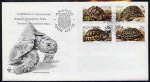 South West Africa 1982 Tortoises set of 4 on unaddressed illustrated cover with special first day cancel