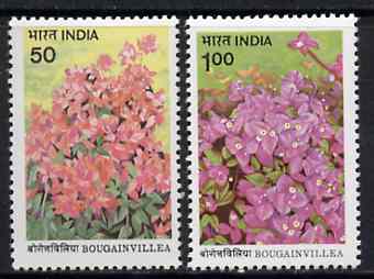 India 1985 Bougainvillea set of 2 unmounted mint, SG 1160-61*