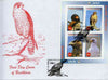 Bashkortostan 1996 WWF imperf sheetlet containing complete set of 4 Birds of Prey on illustrated cover with first day cancel