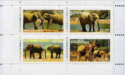 Karakalpakia Republic 1997 Elephants perf sheetlet containing complete set of 4 unmounted mint