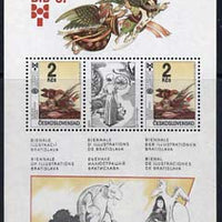 Czechoslovakia 1987 Bratislavia Book illustrations Exhibition m/sheet (Bird on Nest) unmounted mint Mi BL 72