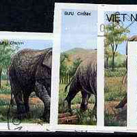 Vietnam 1986 Elephants imperf set of 6 cto used (very scarce with only a limited number issued thus) as SG 1043-48*