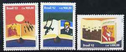 Brazil 1992 Book Day (Writer's Centenaries) set of 3, SG 2558-60 unmounted mint*