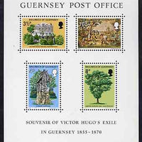 Guernsey 1975 Victor Hugo's Exile m/sheet unmounted mint, SG MS 130