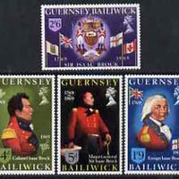 Guernsey 1969 Sir Isaac Brock set of 4 unmounted mint, SG 29-32