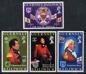 Guernsey 1969 Sir Isaac Brock set of 4 unmounted mint, SG 29-32