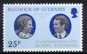 Guernsey 1973 Royal Wedding unmounted mint, SG 93