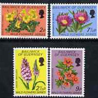 Guernsey 1972 Wild Flowers set of 4 unmounted mint, SG 72-75*