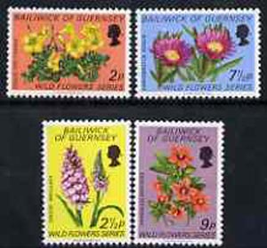 Guernsey 1972 Wild Flowers set of 4 unmounted mint, SG 72-75*