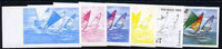 St Vincent - Grenadines 1985 Tourism Watersports 35c (Windsurfing) set of 6 imperf progressive proofs comprising the 4 individual colours plus 2 & 3 colour composites (as SG 386) unmounted mint