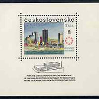 Czechoslovakia 1967 Montreal Skyline Expo m/sheet unmounted mint (SG MS 1651) Mi BL 26