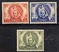 Australia 1946 Centenary of Mitchell's Exploration of Queensland set of 3, fine unmounted mint SG 216-18