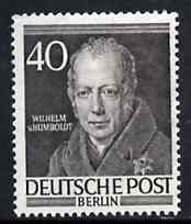 Germany - West Berlin 1952-54 Von Humboldt (Philologist) 40pf from Famous Berliners set unmounted mint, SG,B100