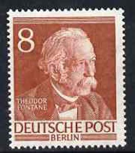 Germany - West Berlin 1952-54 Fontane (Writer) 8pf from Famous Berliners set unmounted mint, SG,B94