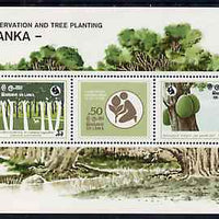 Sri Lanka 1981 Forest Conservation m/sheet containing set of 3 unmounted mint, SG MS 748